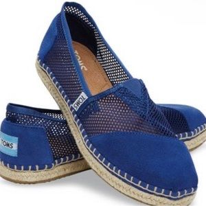 Toms Suede Mesh Espadrille like new